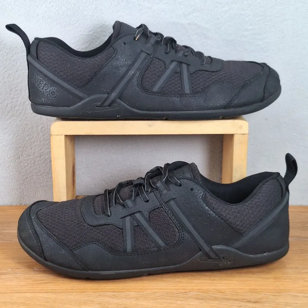 Xero Shoes Prio Men's 9.5 Barefoot Running Sneakers Black Minimalist Lightweight